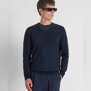 Antony Morato Dark Blue Crewneck Sweater